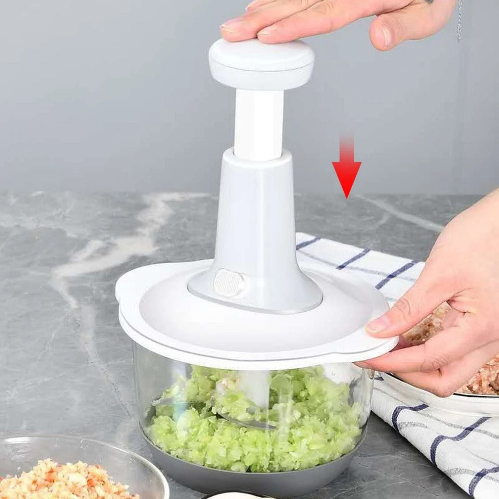 Manual Hand Push Chopper – Easy Vegetable & Food Chopping Tool