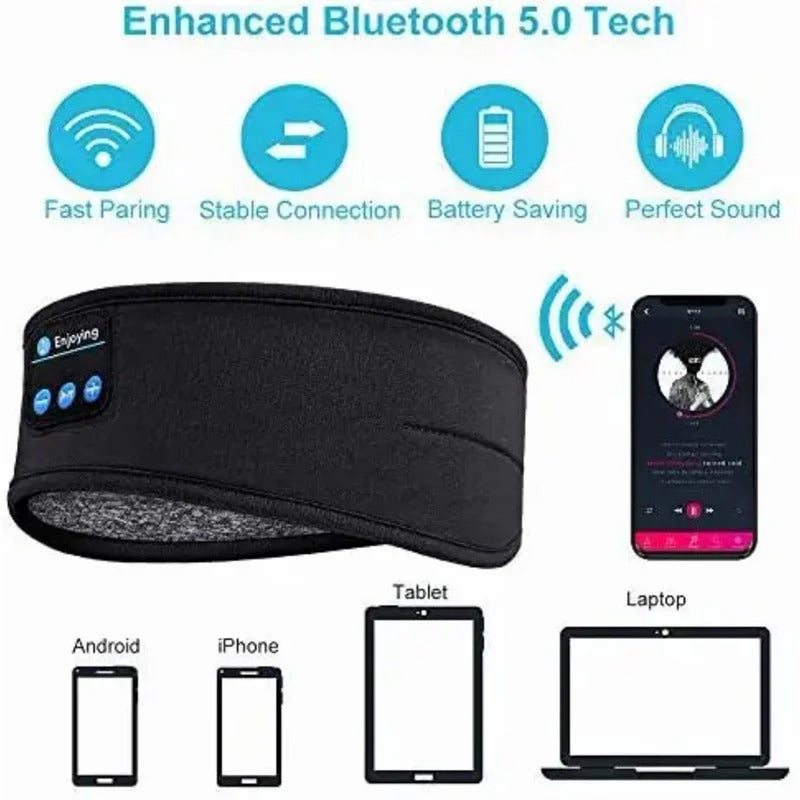 Wireless Bluetooth Music Headband – Sleep, Sports & Workout Headphones