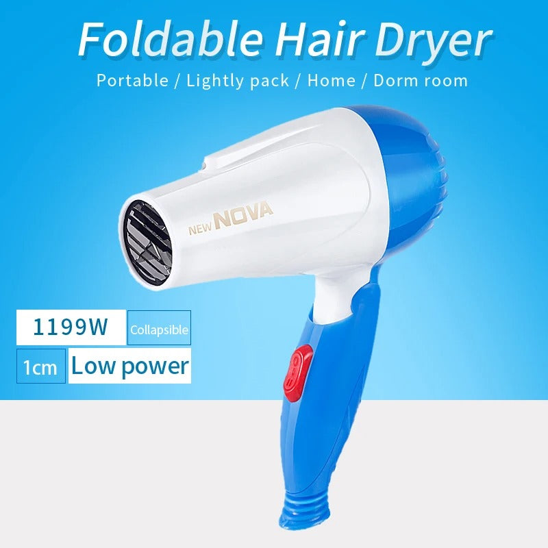 Nova Foldable Hair Dryer – Compact & Powerful Hair Styling Tool